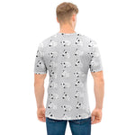 Doodle Bull Terrier Pattern Print Men's T-Shirt