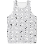 Doodle Bull Terrier Pattern Print Men's Tank Top