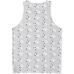 Doodle Bull Terrier Pattern Print Men's Tank Top
