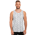 Doodle Bull Terrier Pattern Print Men's Tank Top