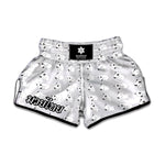 Doodle Bull Terrier Pattern Print Muay Thai Boxing Shorts