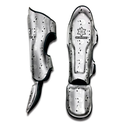 Doodle Bull Terrier Pattern Print Muay Thai Shin Guard