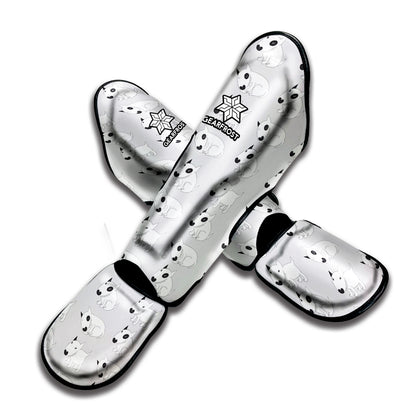 Doodle Bull Terrier Pattern Print Muay Thai Shin Guard