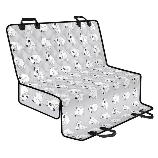 Doodle Bull Terrier Pattern Print Pet Car Back Seat Cover