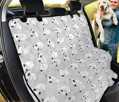 Doodle Bull Terrier Pattern Print Pet Car Back Seat Cover