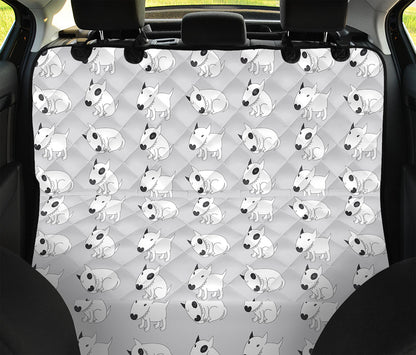 Doodle Bull Terrier Pattern Print Pet Car Back Seat Cover