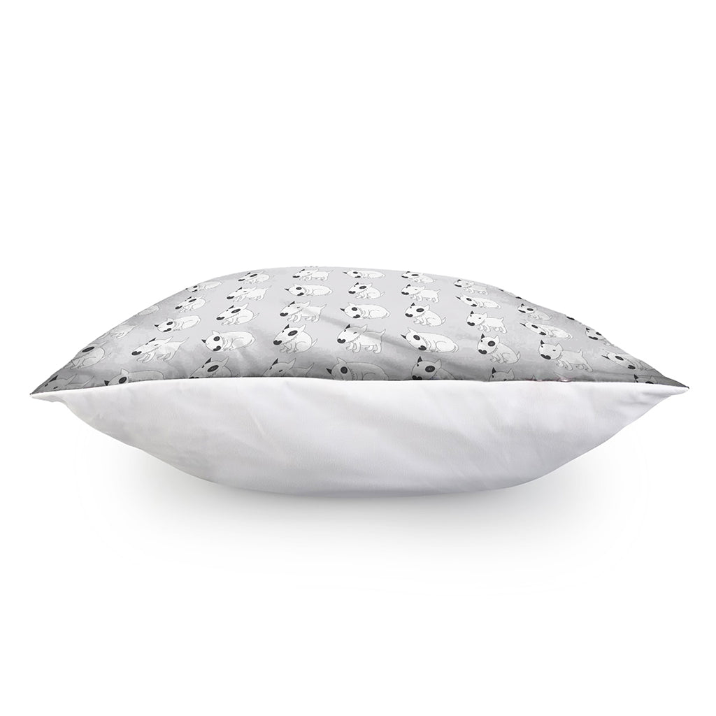 Doodle Bull Terrier Pattern Print Pillow Cover