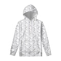 Doodle Bull Terrier Pattern Print Pullover Hoodie