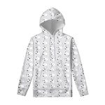 Doodle Bull Terrier Pattern Print Pullover Hoodie