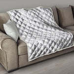 Doodle Bull Terrier Pattern Print Quilt