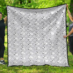 Doodle Bull Terrier Pattern Print Quilt