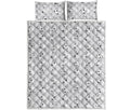 Doodle Bull Terrier Pattern Print Quilt Bed Set