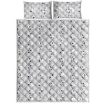 Doodle Bull Terrier Pattern Print Quilt Bed Set