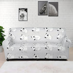 Doodle Bull Terrier Pattern Print Sofa Cover
