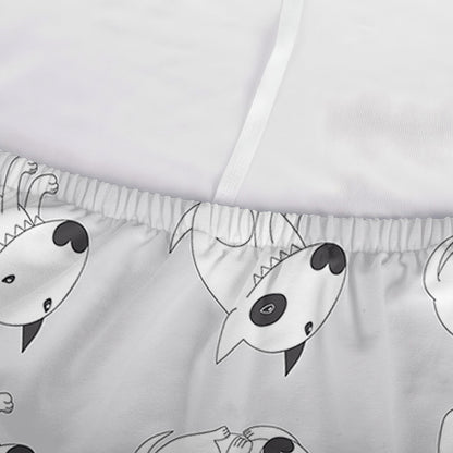 Doodle Bull Terrier Pattern Print Sofa Cover