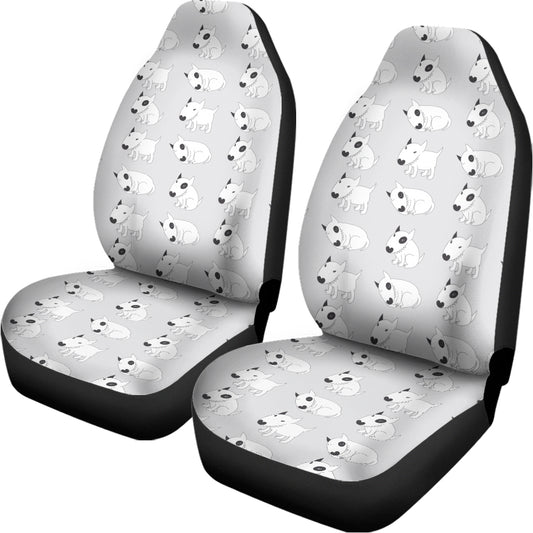 Doodle Bull Terrier Pattern Print Universal Fit Car Seat Covers