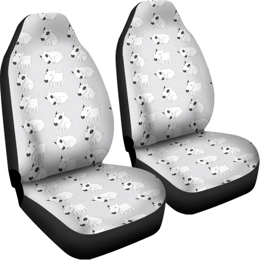 Doodle Bull Terrier Pattern Print Universal Fit Car Seat Covers