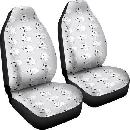Doodle Bull Terrier Pattern Print Universal Fit Car Seat Covers