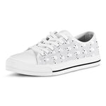 Doodle Bull Terrier Pattern Print White Low Top Shoes