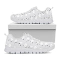Doodle Bull Terrier Pattern Print White Running Shoes