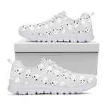 Doodle Bull Terrier Pattern Print White Sneakers