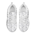 Doodle Bull Terrier Pattern Print White Sneakers