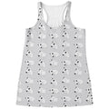 Doodle Bull Terrier Pattern Print Women's Racerback Tank Top