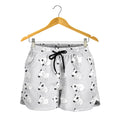 Doodle Bull Terrier Pattern Print Women's Shorts