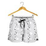Doodle Bull Terrier Pattern Print Women's Shorts