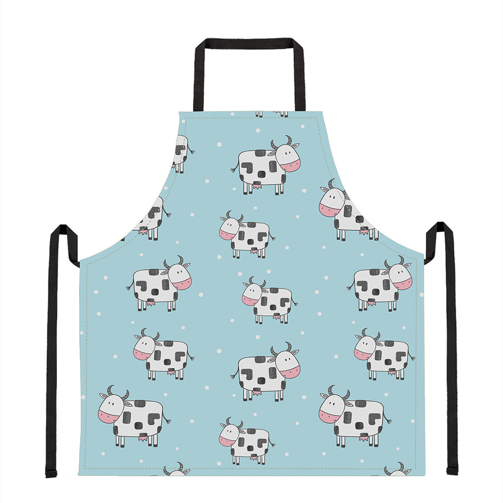 Doodle Cow Pattern Print Apron