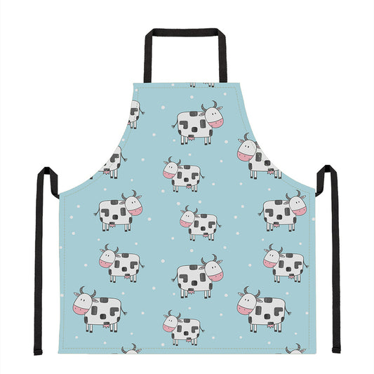 Doodle Cow Pattern Print Apron