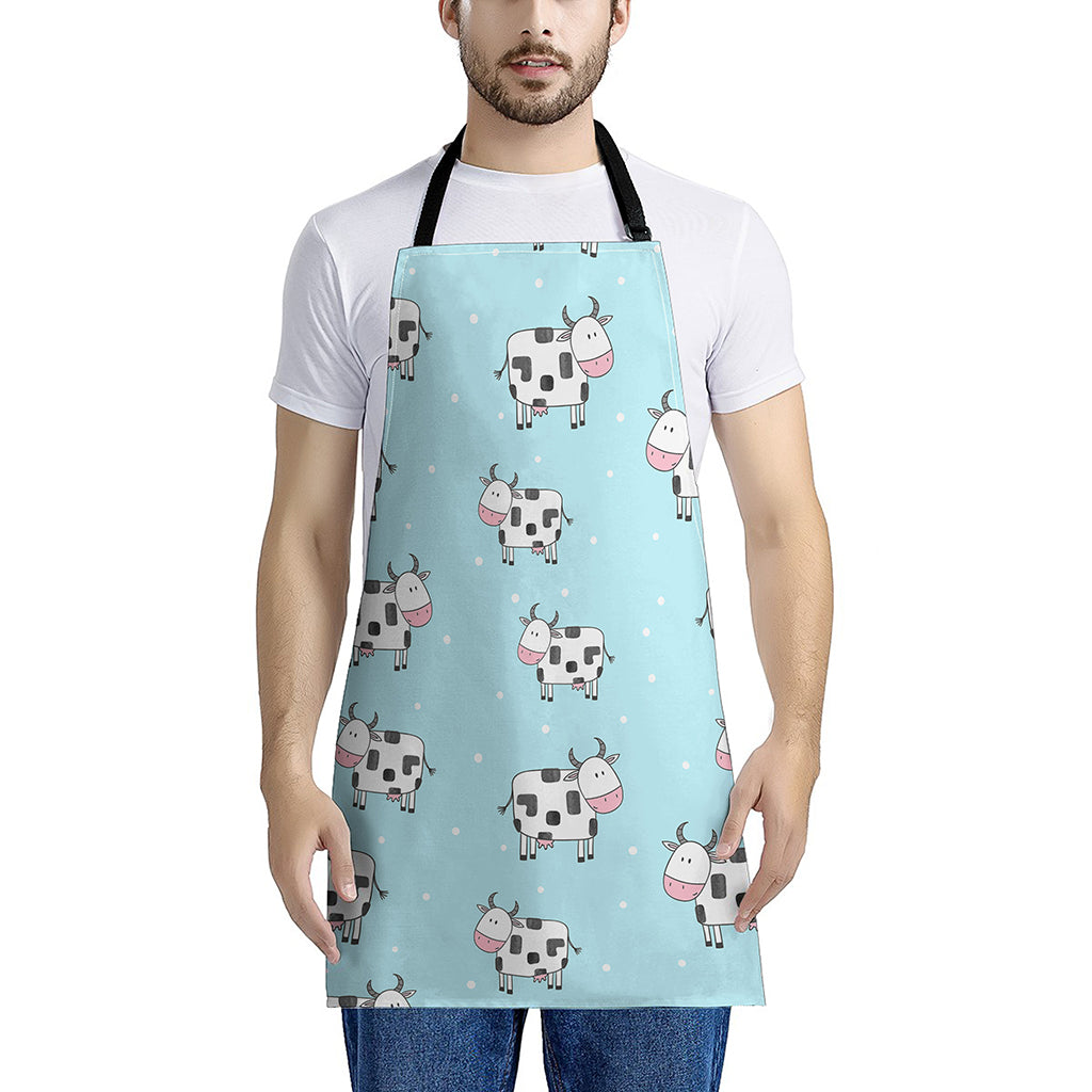 Doodle Cow Pattern Print Apron