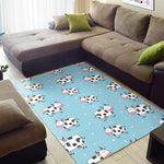Doodle Cow Pattern Print Area Rug GearFrost