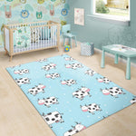 Doodle Cow Pattern Print Area Rug GearFrost