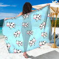 Doodle Cow Pattern Print Beach Sarong Wrap