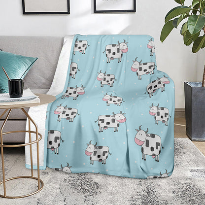 Doodle Cow Pattern Print Blanket