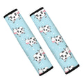 Doodle Cow Pattern Print Car Seat Belt Covers