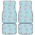 Doodle Cow Pattern Print Front and Back Car Floor Mats