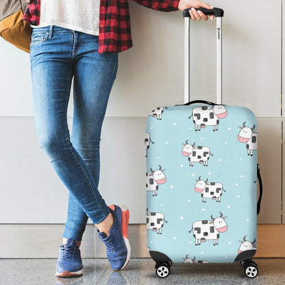 Doodle Cow Pattern Print Luggage Cover GearFrost