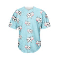 Doodle Cow Pattern Print Men's Baseball Jersey