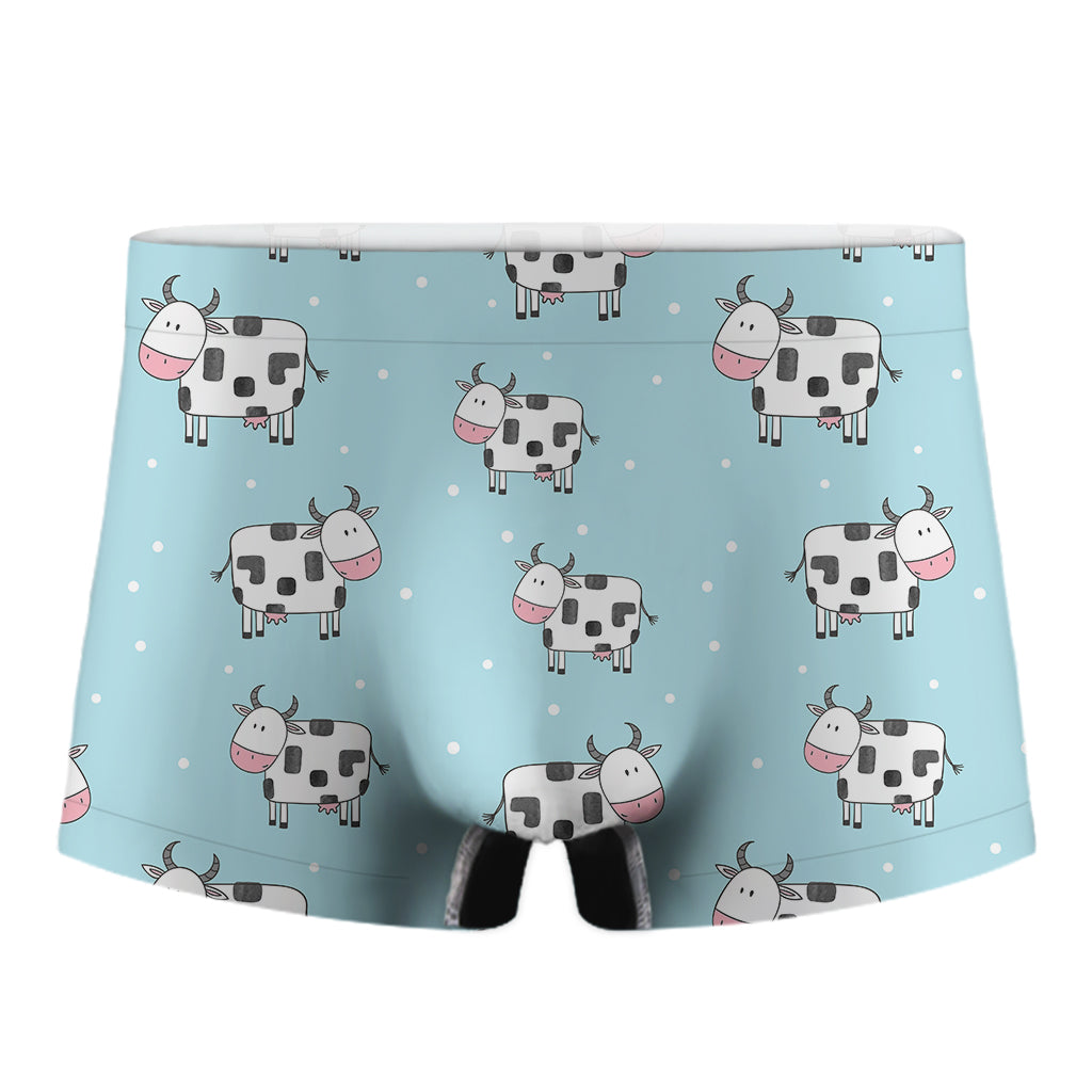 Doodle Cow Pattern Print Men's Boxer Briefs