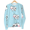 Doodle Cow Pattern Print Men's Crewneck Sweatshirt GearFrost