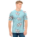 Doodle Cow Pattern Print Men's T-Shirt
