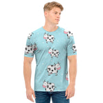 Doodle Cow Pattern Print Men's T-Shirt