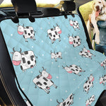 Doodle Cow Pattern Print Pet Car Back Seat Cover