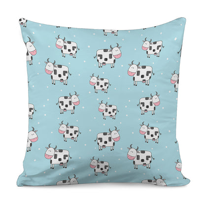 Doodle Cow Pattern Print Pillow Cover