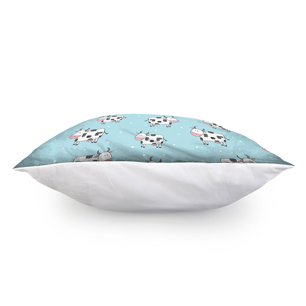 Doodle Cow Pattern Print Pillow Cover