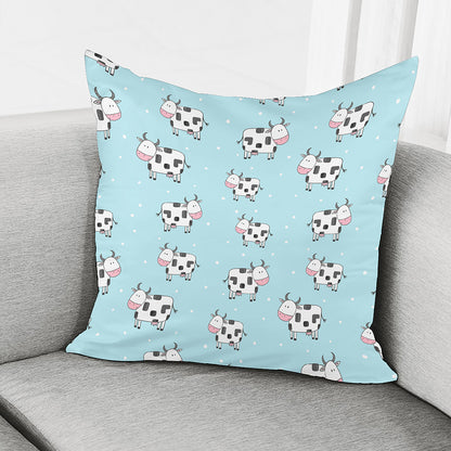 Doodle Cow Pattern Print Pillow Cover