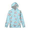Doodle Cow Pattern Print Pullover Hoodie