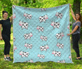 Doodle Cow Pattern Print Quilt